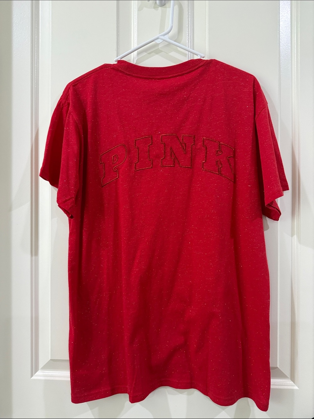 PINK Victoria's Secret Campus Cotton T-shirt in Bright Vermillion - Picture 4 of 9